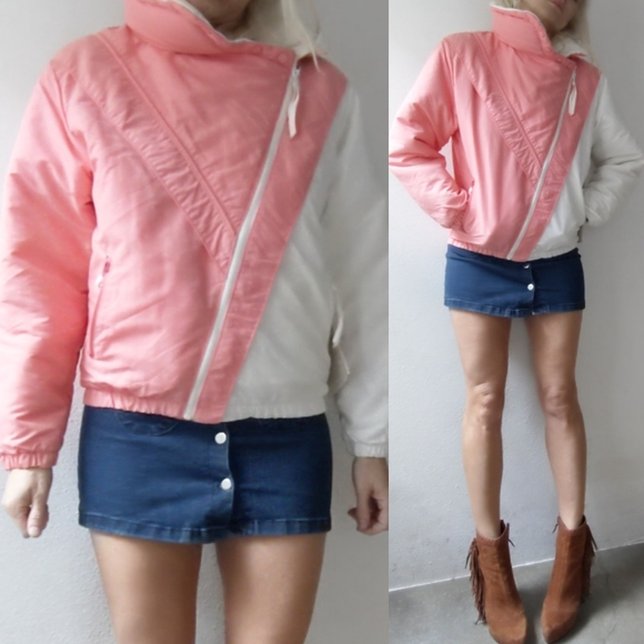 Nwt vintage peach fuzz PASTEL puffer by 80s Serac copied by Perfect Mome… - Picture 4 of 9
